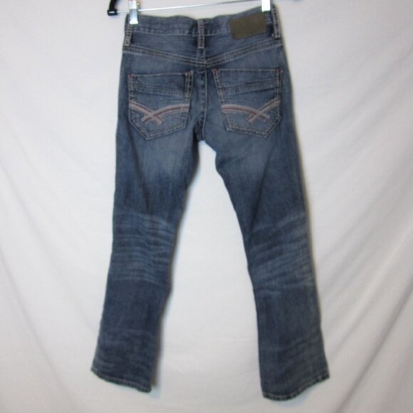 BKE Denim Jeans Aiden Distressed Bootcut Slim-fit Blue Grunge Women's 26 Short - Picture 6 of 7